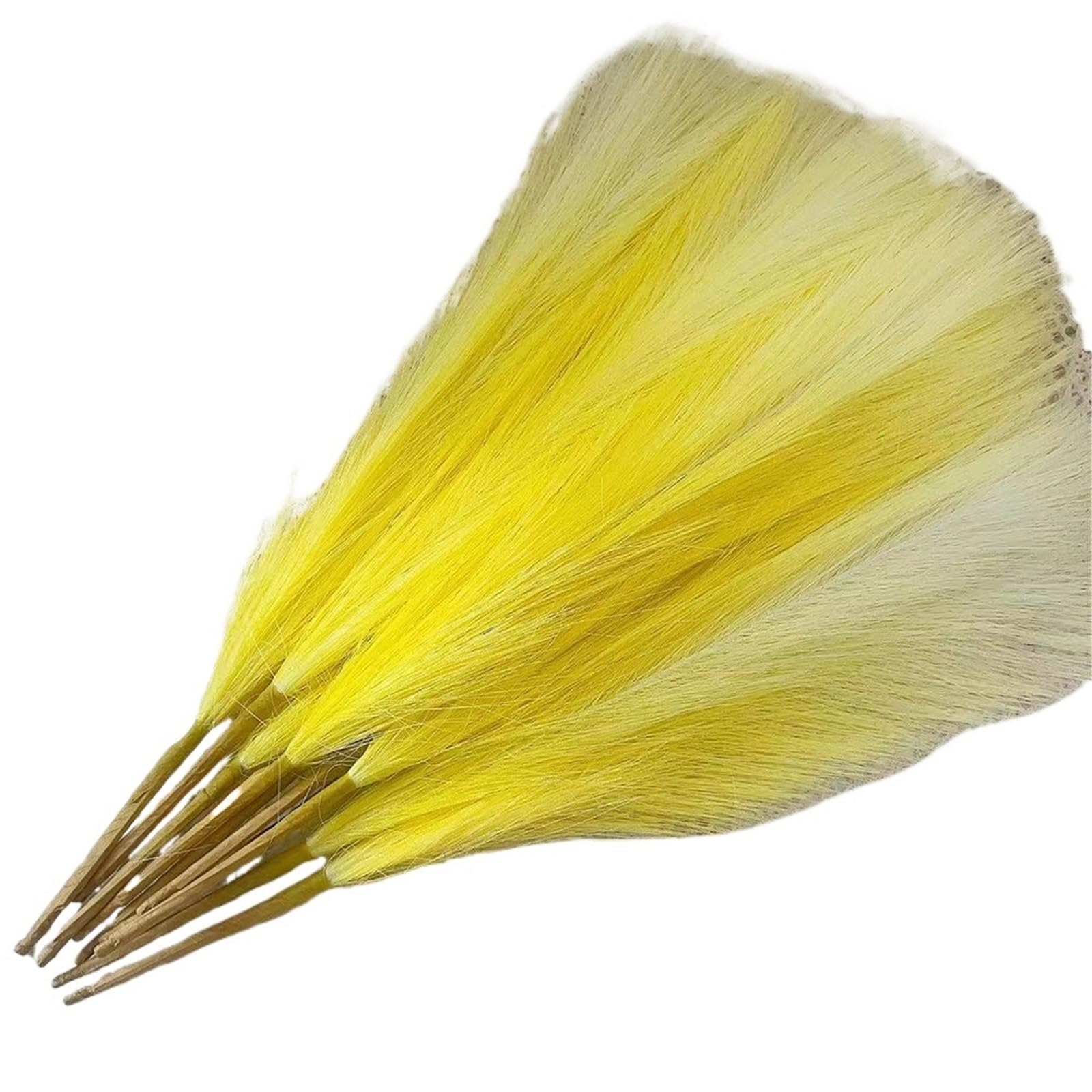 Trockenblumen Reed Valentinstag Dekoration Hochzeit Hintergrund Blume Anordnung Szene Layout Feder Pampas Gras(Yellow)