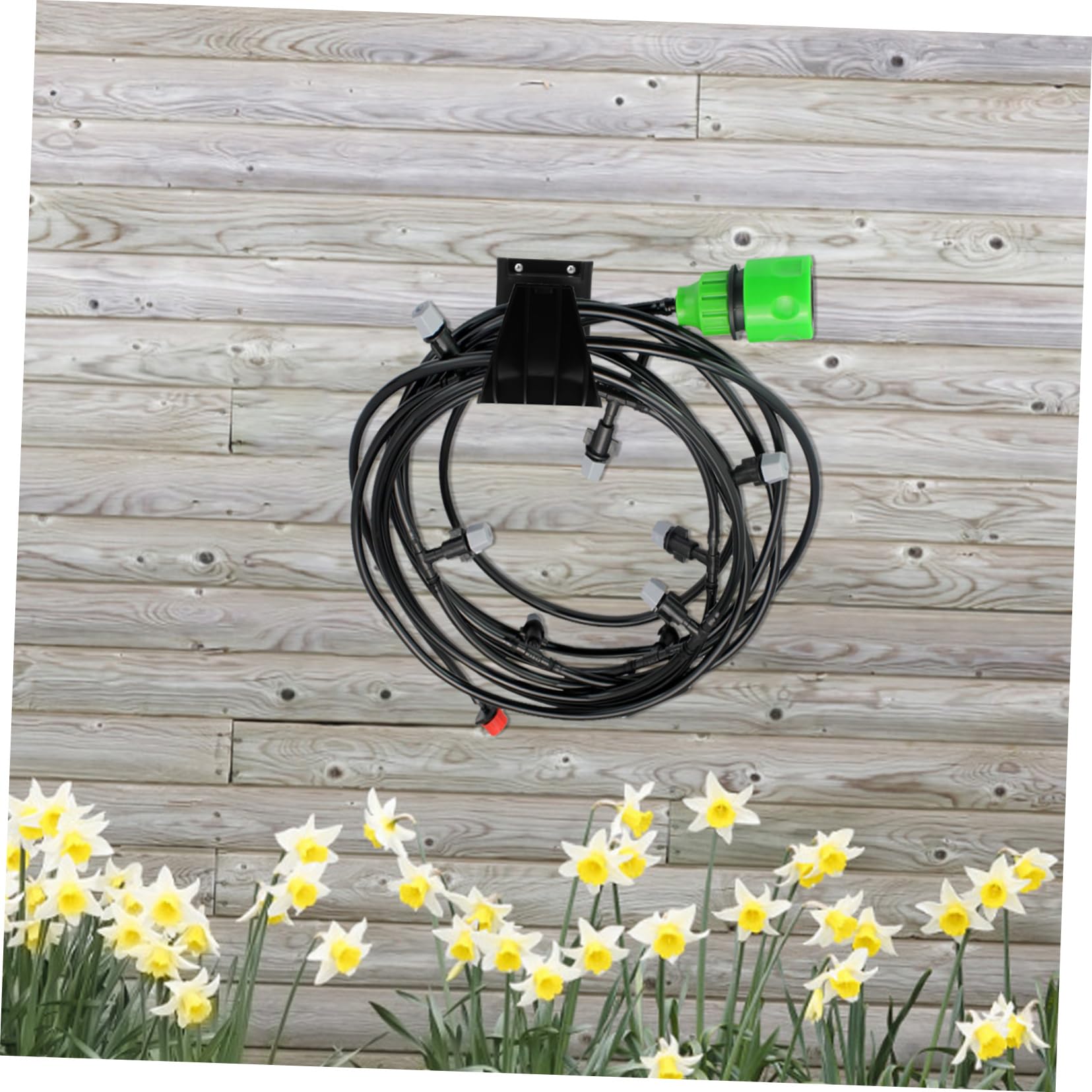 iplusmile Wandmontierter Staubsauger Schlauchhalter aus Kunststoff, Schwarz