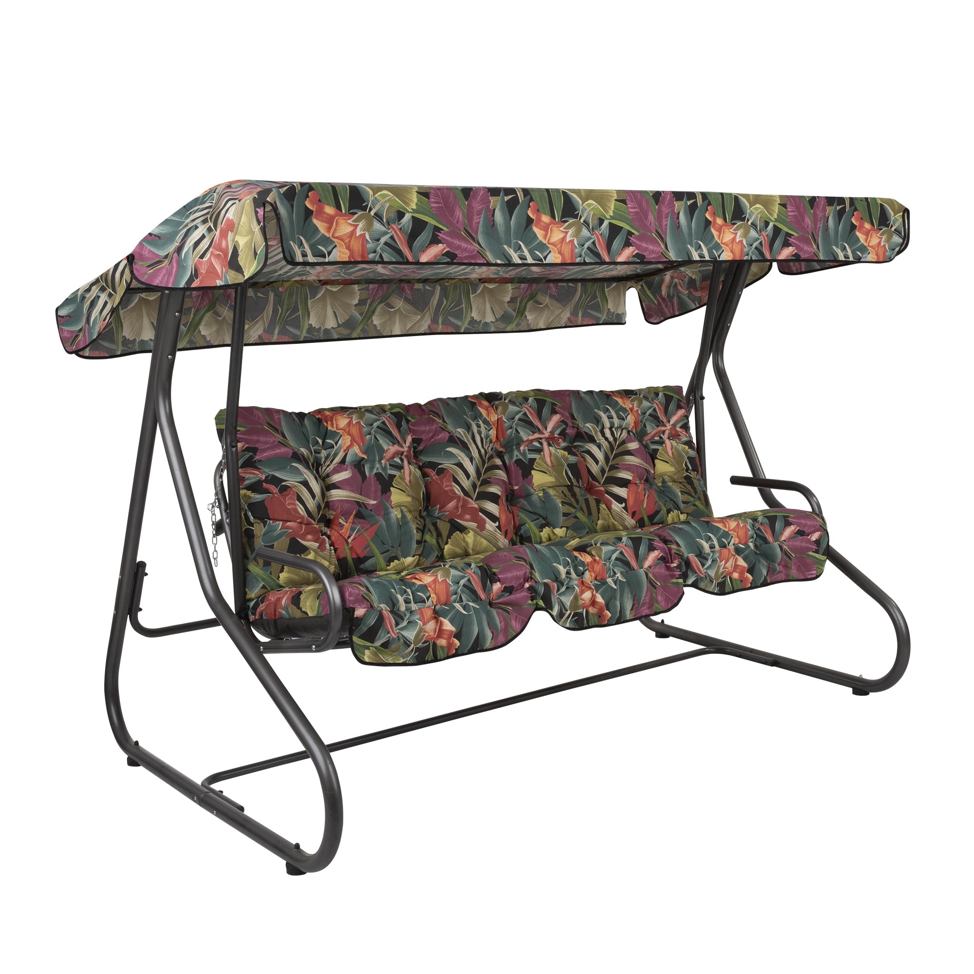 PATIO Hollywoodschaukel Auflage 3 Sitzer mit Dach Parma/Milano Sitzkissen 175x54 cm mit Rückenlehne Volant vorne