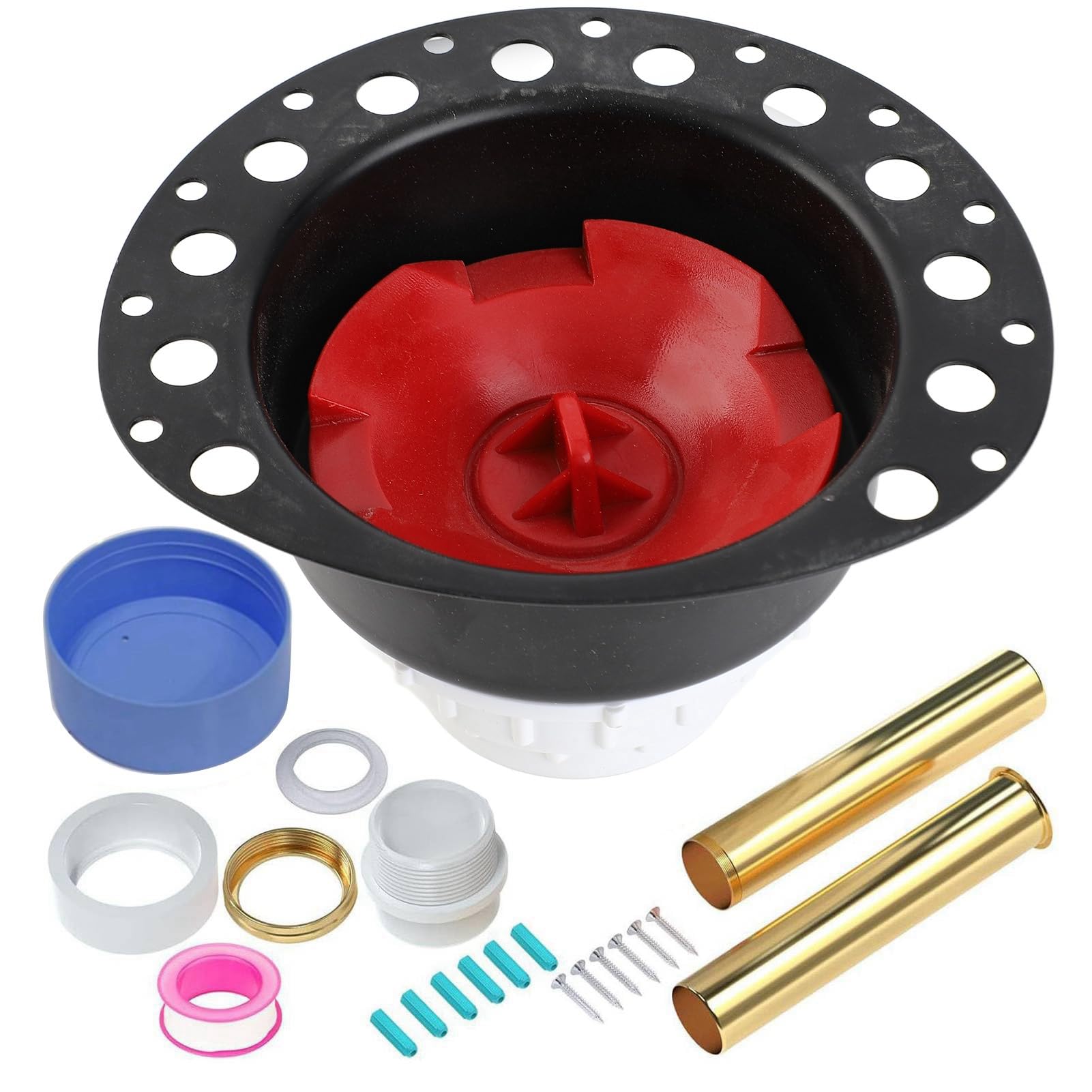Kit di scarico della vasca bagno autoportante con flusso anti -back - per vasche auttrastratte, drop -in e isola - facile installazione per idraulici e proprietari di case