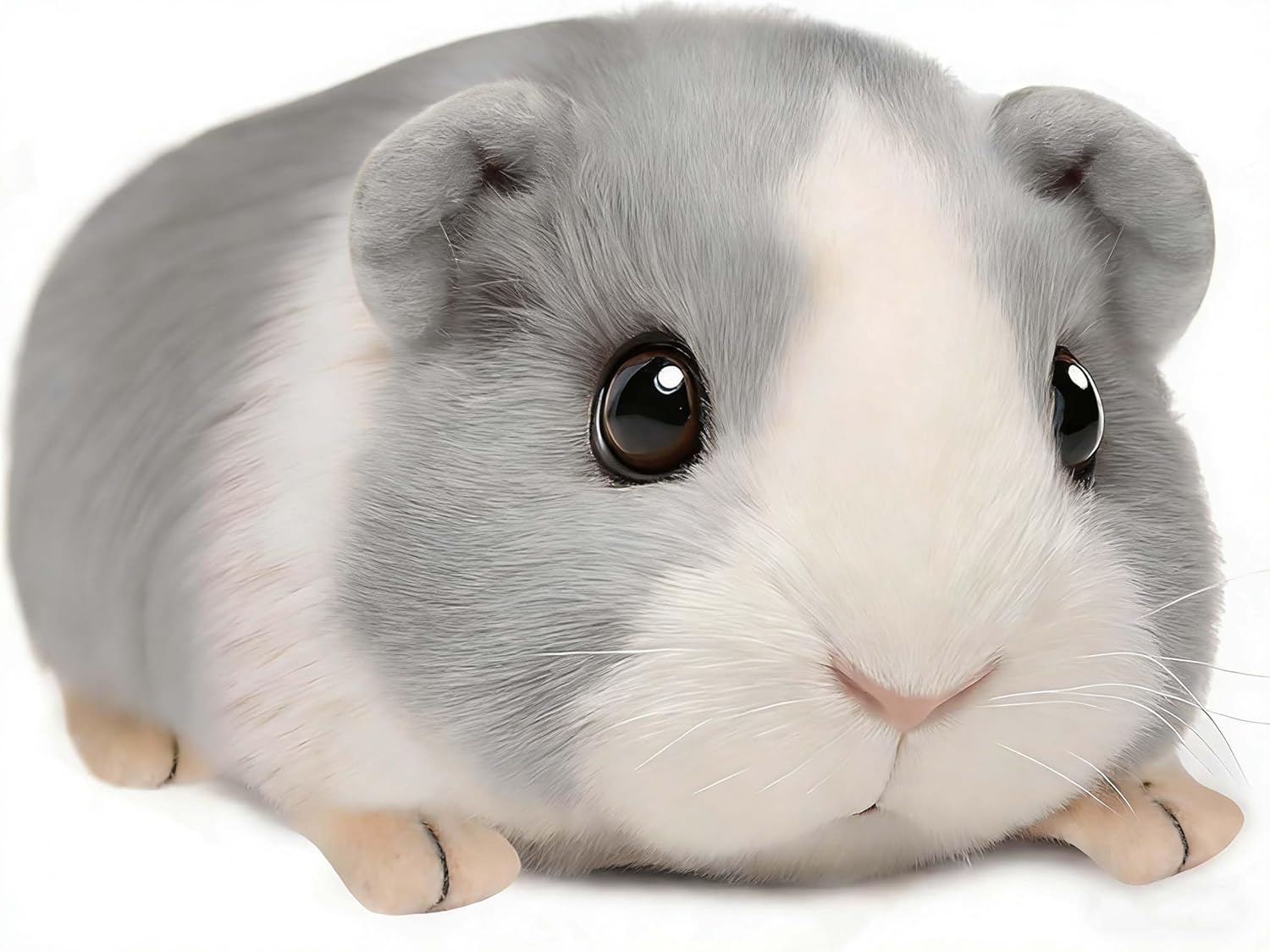Guinea Pig Stuffed Animal, Cute Guinea Pig Plush for Kids, Realistic Stuffed Animals Small Live Animals Toys for Boys Girls Children's Christmas Birthday Gifts(Grey)