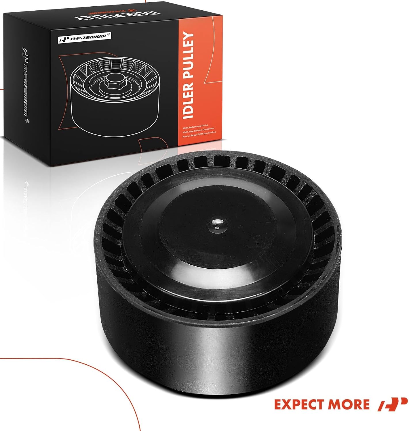 A-Premium Lower Belt Idler Pulley Compatible with BMW X5 2011-2017, 535i 2011-2016, 535i GT/535i GT xDrive 2010-2016, 535i xDrive, 740i, 740Li xDrive, X6, 640i Gran Coupe, 640i xDrive Gran Coupe, 3.0L
