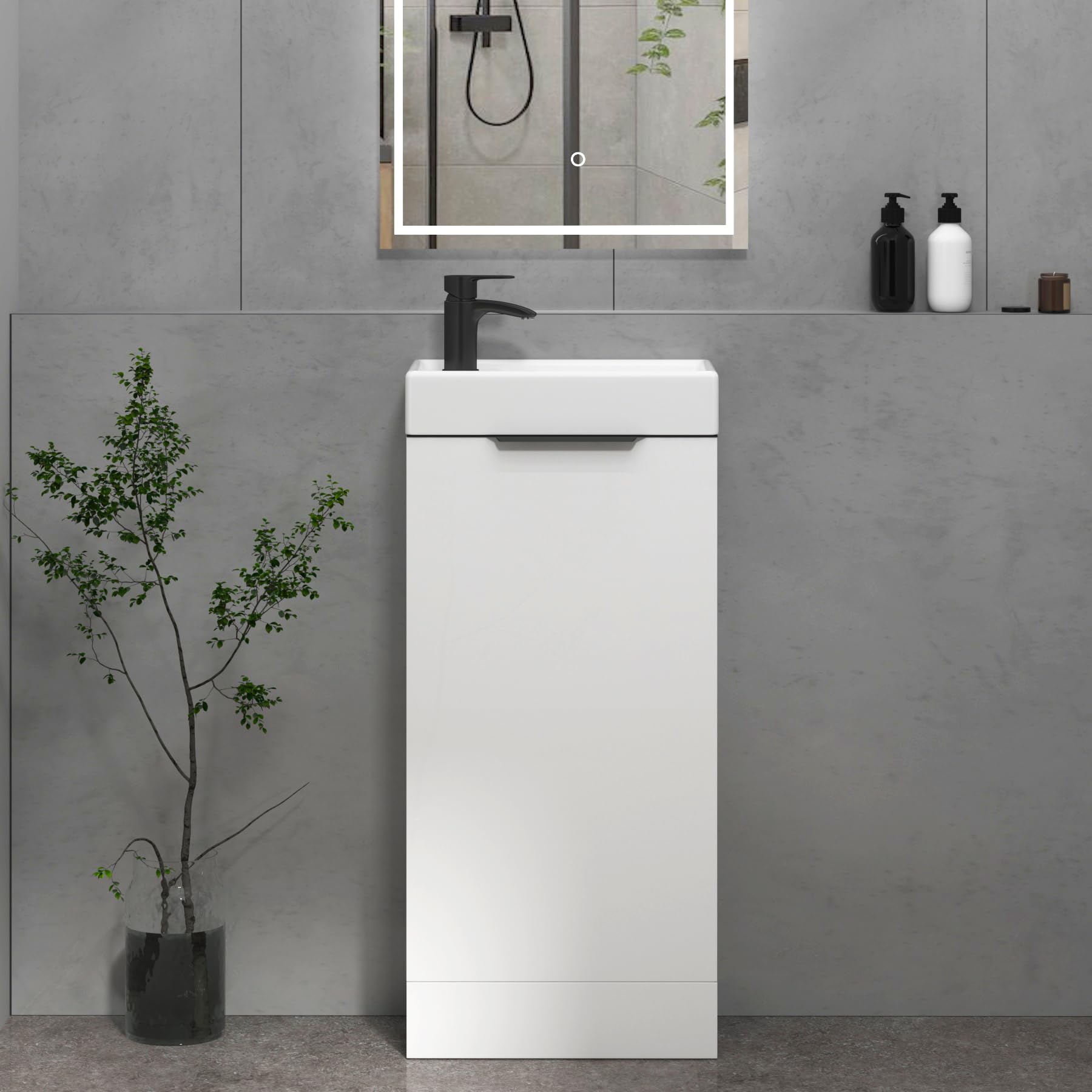 400mm Floor Standing Bathroom Vanity Unit With Basin