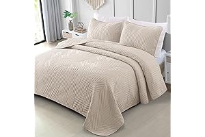 Exclusivo Mezcla Lightweight Ultrasonic Full Queen Quilt Bedding Set with Premium Softness for Cozy Sleep