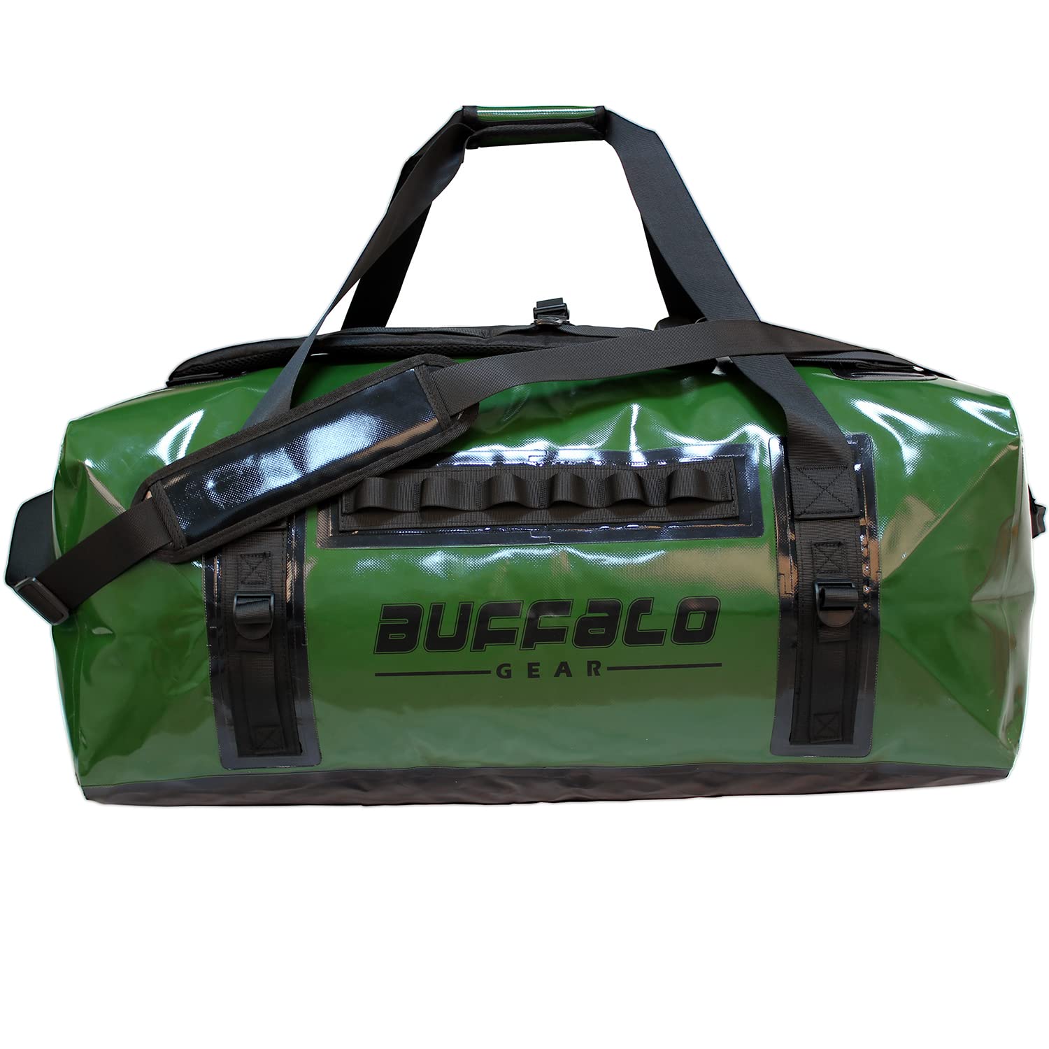 Buffalo Gear 120L Waterproof Duffle Bag - Large Dry Bag for Travel, Hunting, Camping, Boating, Motorcycling - Green, 120L
