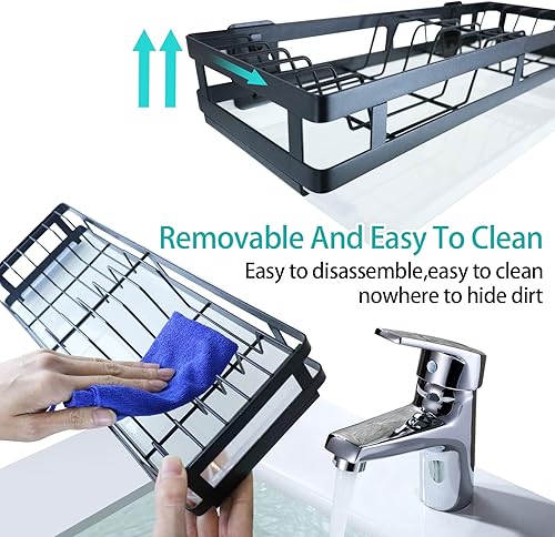 Miniatura 4 de Supfirm Estante de secado de platos de acero inoxidable montado en la pared, cesta de almacenamiento de frutas y verduras con escurridor y palillos