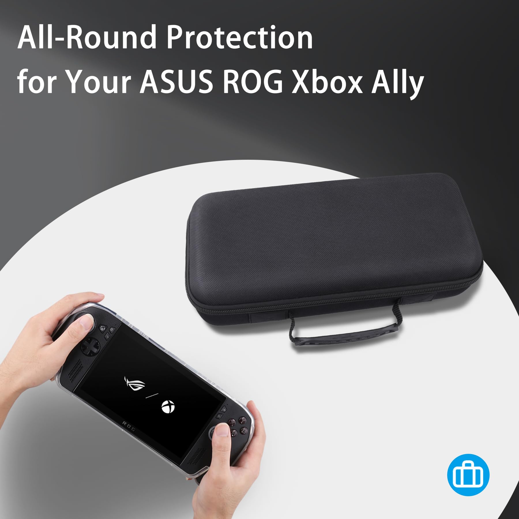 co2CREA Dur Étui de Voyage Rigide Housse Cas Coque pour ASUS Rog Ally/ASUS Rog Ally x 2024 Gaming et Ses Accessoires(boîte Seule,Case Only)
