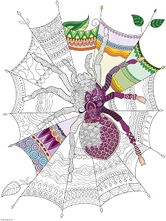 Get Custom Art Giant coloring Poster for Kids, Teens, and Adults Mandala Style (Spiders, 24x32)