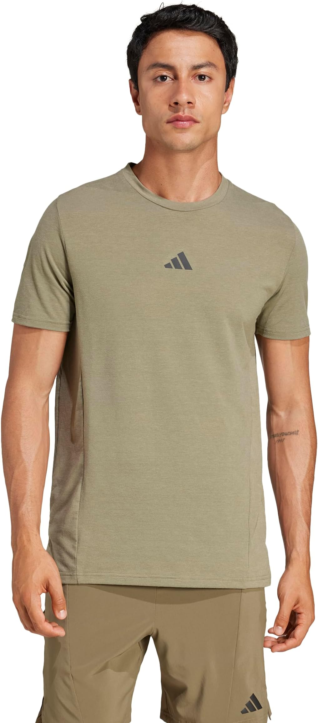 olive green adidas shirt mens