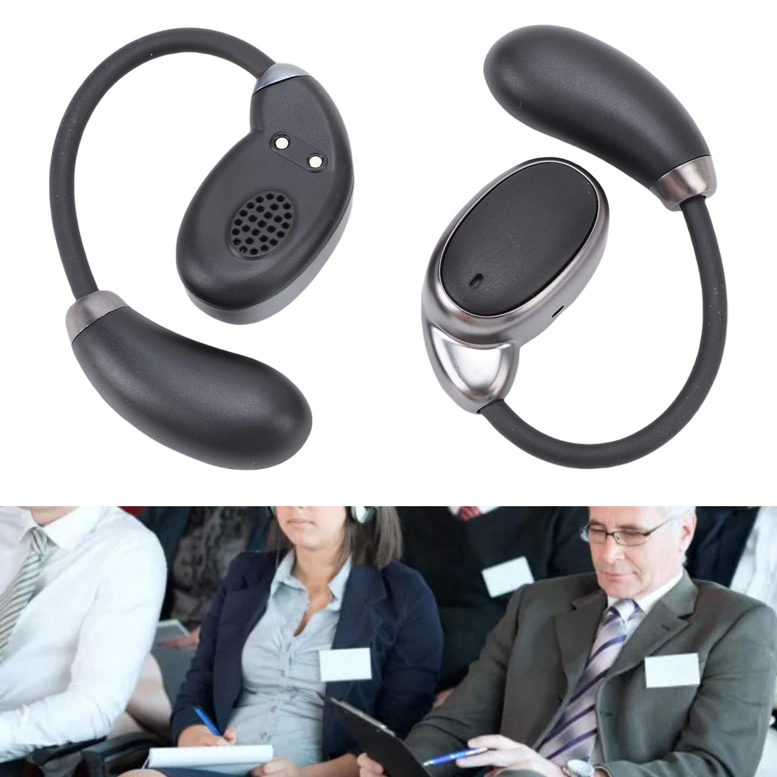 Goshyda Aurbud di AI Translation in Tempo Reale - 150 Lingue Dispositivo Traduttore Nessuna Abbonamento, Cuffie Bluetooth 5.4 Translator con Alta Precisione per le attività di Viaggio