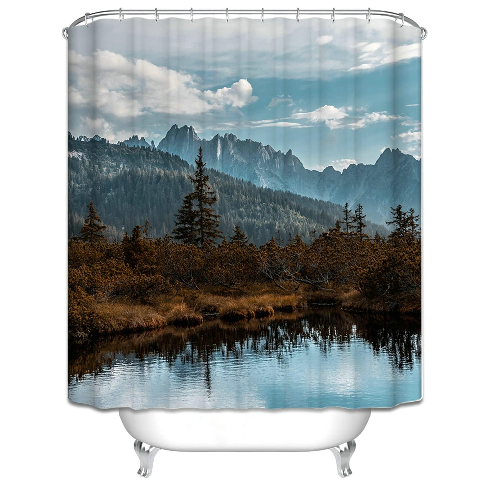 Rideau de douche étanche pour éviter l'eau au sol 150x200 marron