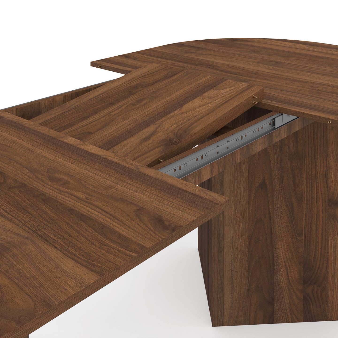 IDMarket - Table à Manger Extensible Ovale Marthe 6-10 Personnes Noyer 160-200 cm