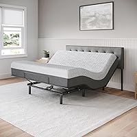 Vista 11 de Celestial Aurora - Base de cama ajustable (marco) + colchón de espuma viscoelástica de gel de 10 pulgadas (mediano), fácil montaje, elevación