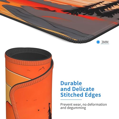Miniatura 4 de Tree Hills and Rivers - Alfombrilla de mouse horizontal de goma de alta calidad de 10 x 12 pulgadas, antideslizante, control mejorado, duradero,