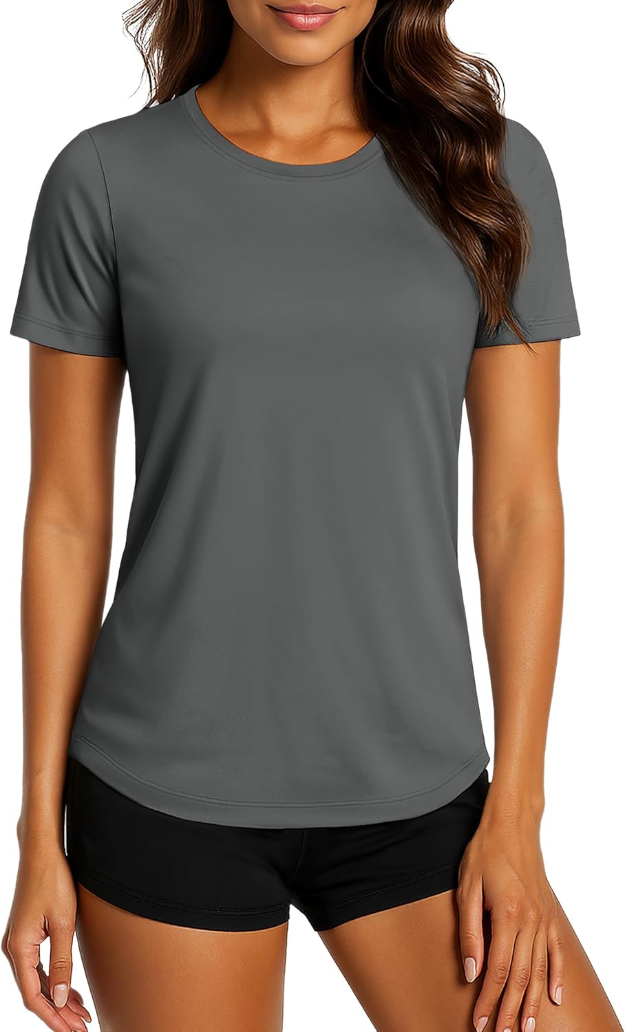 TACVASEN Womens Workout Shirt Short Sleeve UPF 80+ Sun Protection Shirts Moisture Wicking Tops