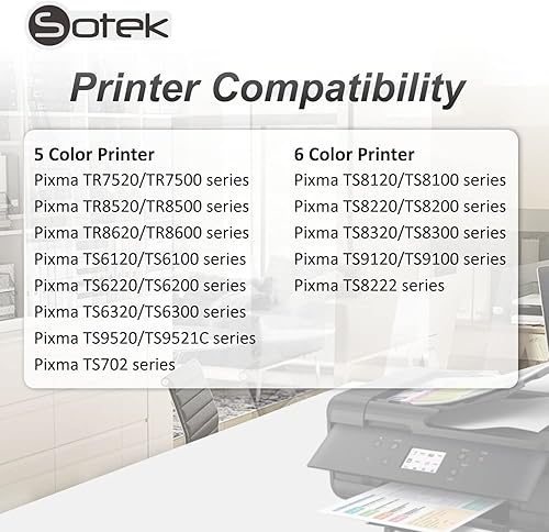 Miniatura 3 de Sotek Cartuchos de tinta 280XL 281XL 280 281, compatibles con PIXMA TR7520 TR8520 TR8620 TS6120 TS6220 TS8120 TS9120 TS9520 TS9521C TS702 TS702