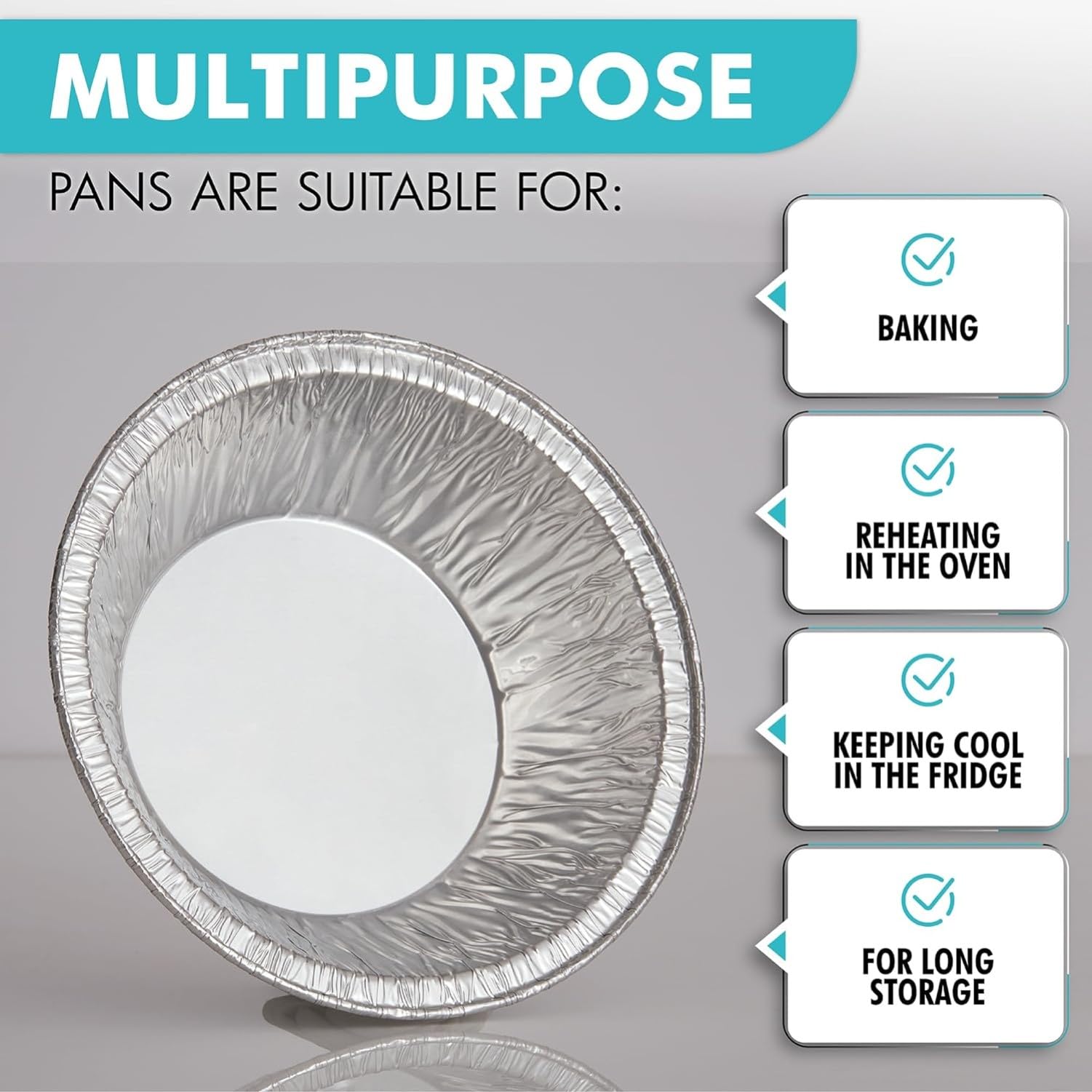 LATERN 100 Piezas Platos de Pastel de Aluminio, 12CM Sartenes Redondas de Aluminio Bandejas para Hornear de Papel de Aluminio Desechables Olla Pequeña para Latas de Pastel para Pukka Steak Pot Quiche