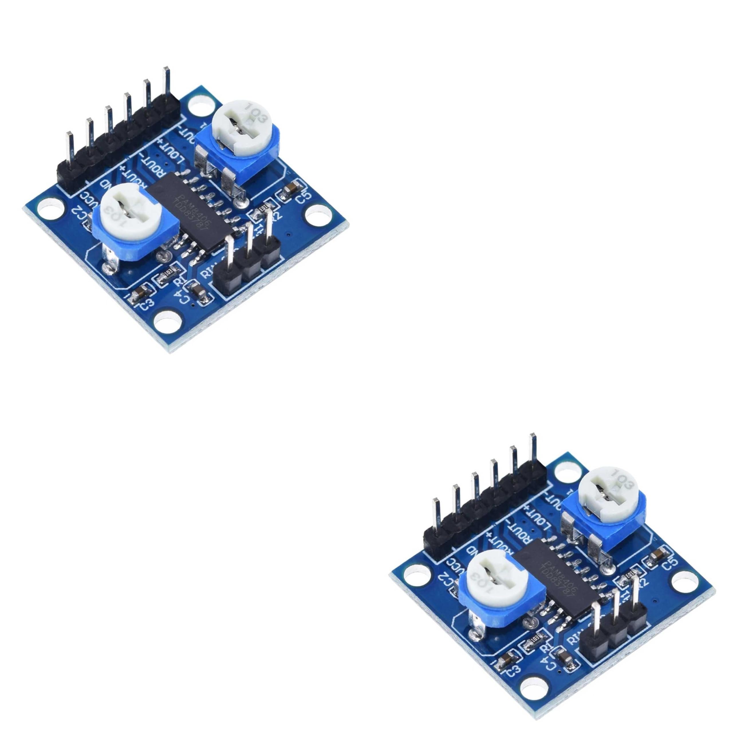 (2 pc) Pro3D PAM8406 Digital Amplifier Board with Volume Control Potentiometer 5Wx2 Stereo-image-12