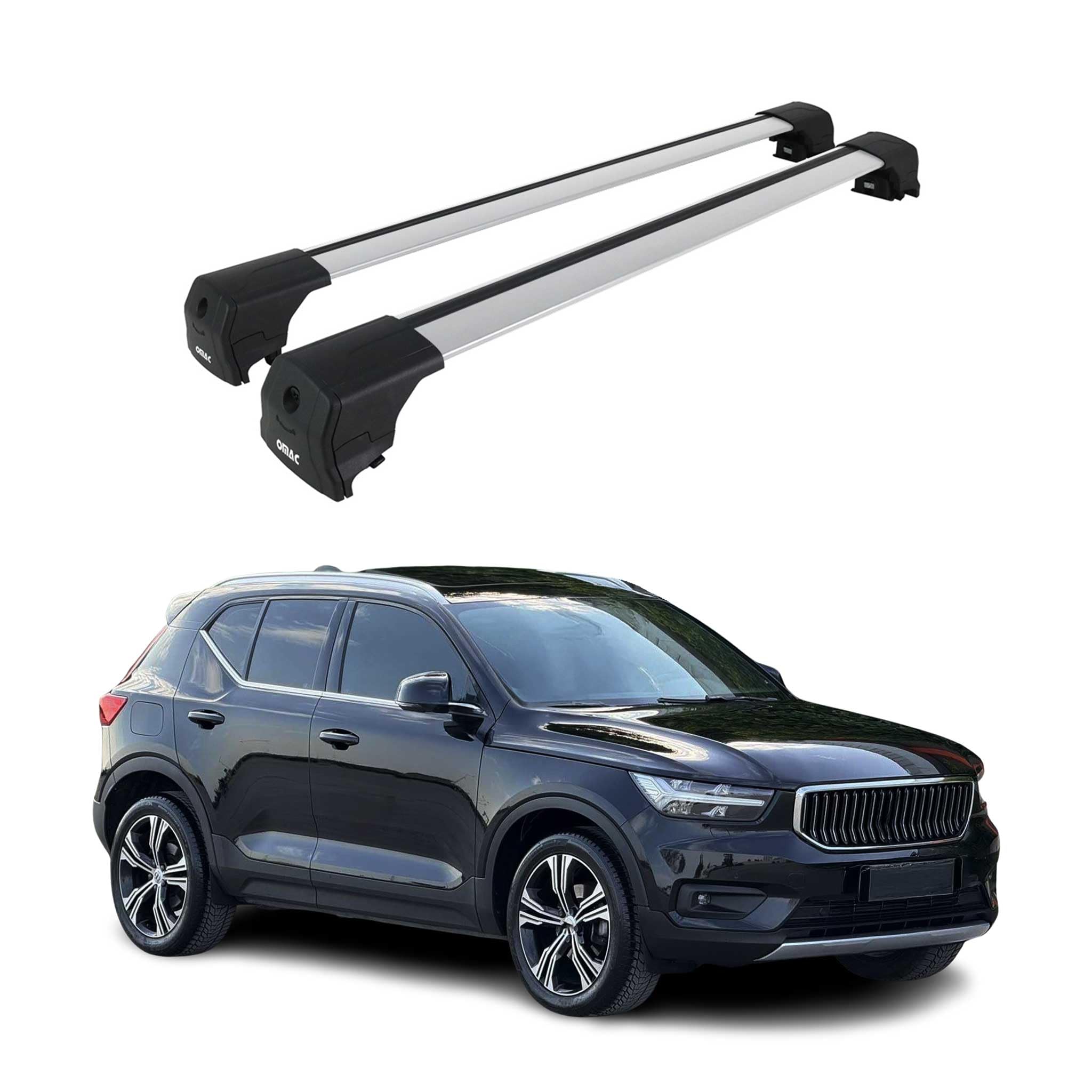 OMAC Barre Portatutto Trasversali in Alluminio per Volvo XC40 2018-2026 – City Crash – ISO/PAS 11154