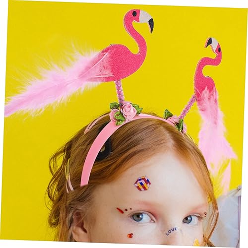 Miniatura 3 de 5 diademas de flamenco para el pelo de flamenco, diademas tropicales de flamenco rosa, suministros para fiesta, sombrero de flamenco, disfraz de