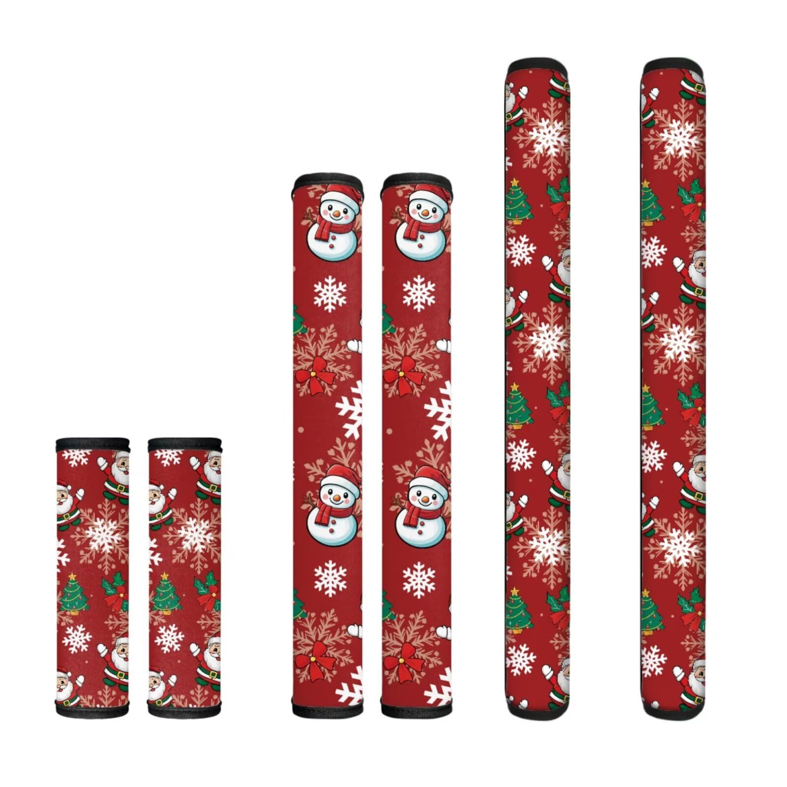 6 Pcs Refrigerator Door Handle Covers Kitchen Appliance Fridge Dishwashers Microwave Door Handle Protector Covers Christmas Decor Cartoon Snowman Print