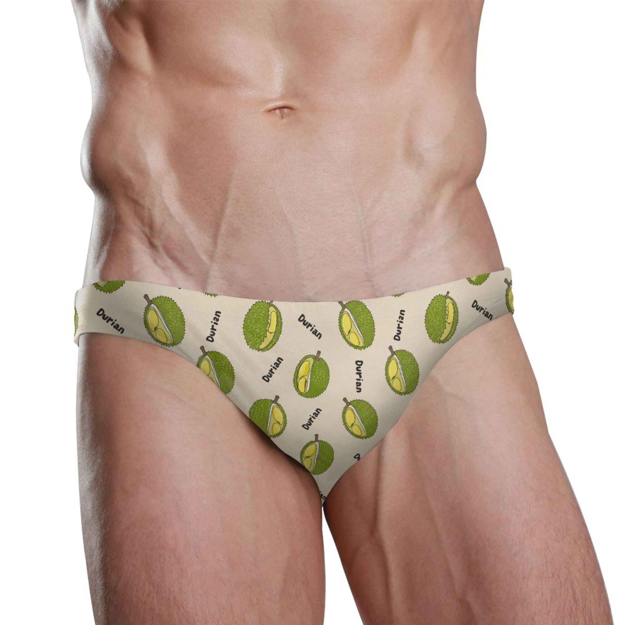 Men's Swim Briefs Durian Fruit Summer Swimsuit Beach Swimwear Bikini M B0404992