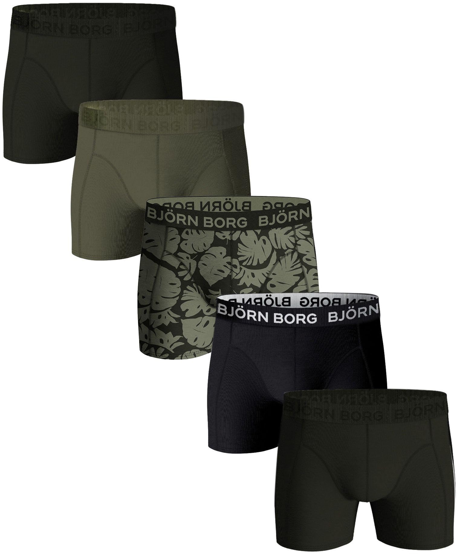 Björn Borg Herren Cotton Stretch Boxer 5p Boxershorts (5er Pack)