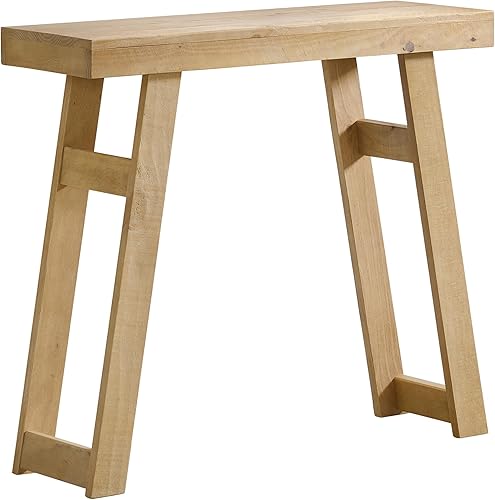 Miniatura 6 de Alaterre Furniture Lawas - Mesa consola de madera maciza  Mesa de entrada pequeña moderna de 36 pulgadas  Muebles de sala de estar de fácil montaje