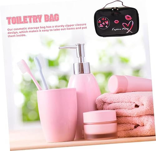 Miniatura 3 de MERRYHAPY 1 bolsa de aseo de maquillaje, organizador de almacenamiento de joyas, organizador de maquillaje, bolsa con cierre de cremallera,