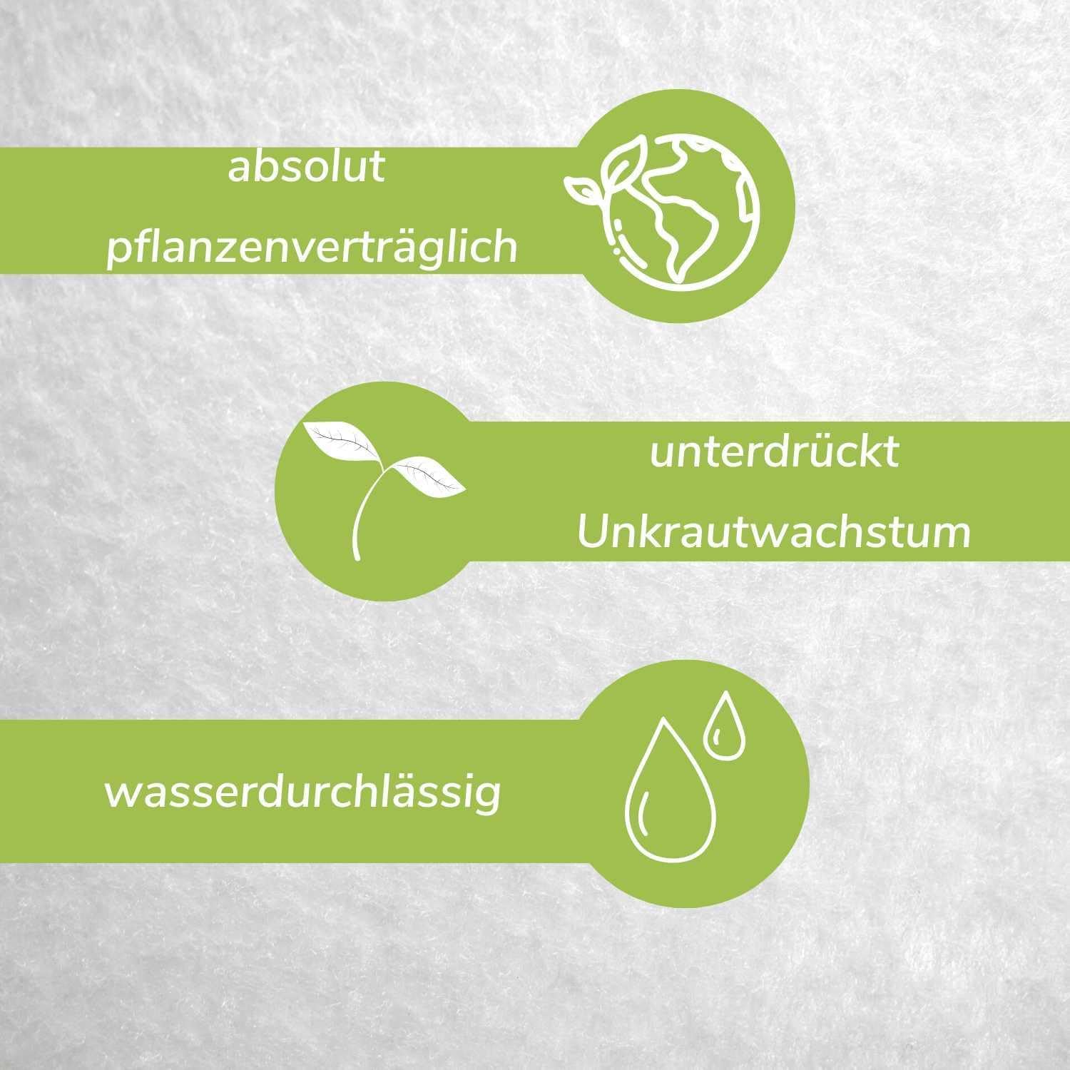 Florade Włóknina drenażowa 200 g/m² – włóknina oddzielająca – włóknina ogrodowa – drenaż – szerokość 0,5 m (0,5 m x 10 m)