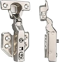 Vista 1 de Bisagras de gabinete de cierre suave de 1.024 in para puerta delgada, superposición completa, bisagra de gabinete oculta con tornillos, acabado