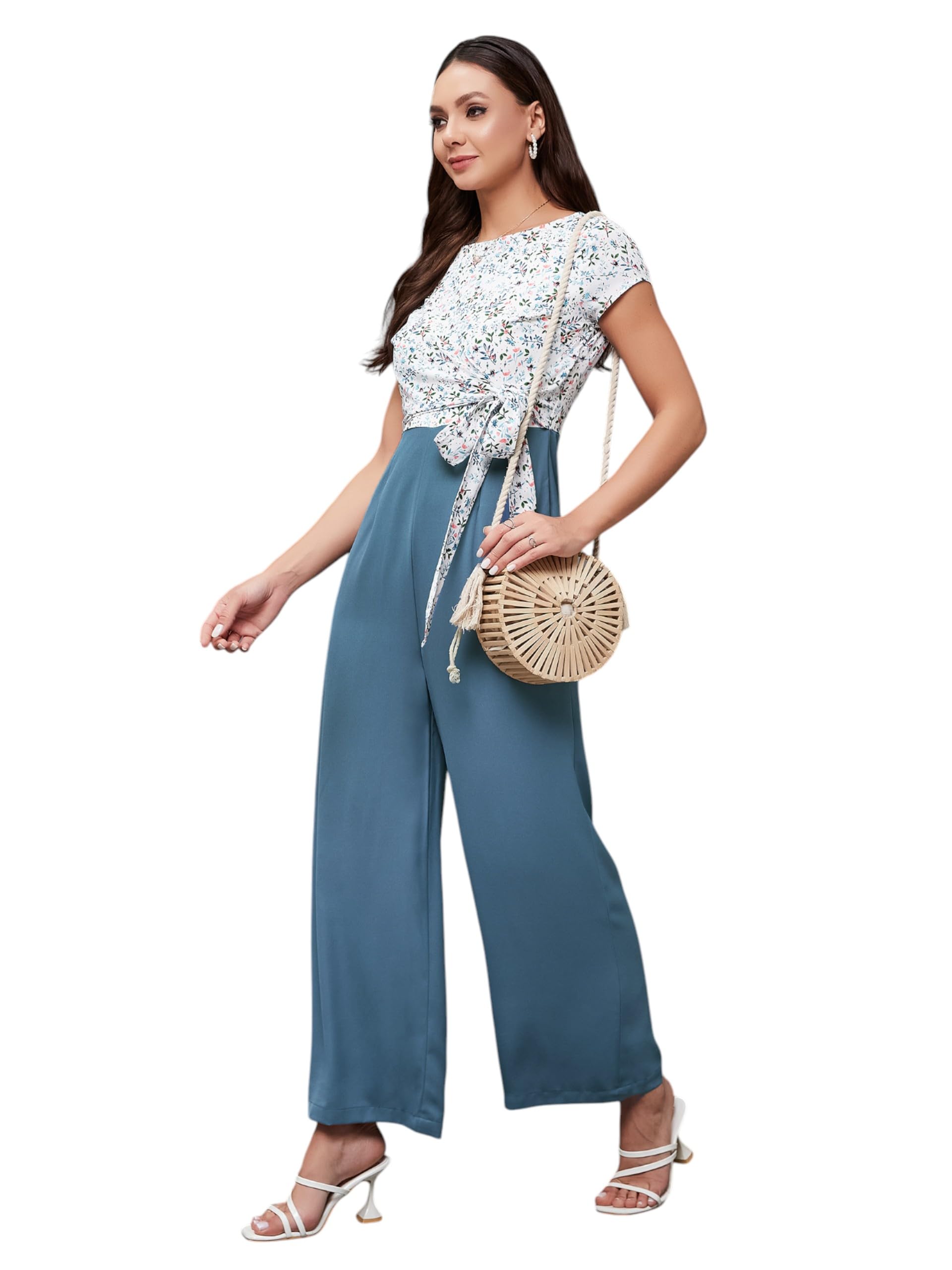 miss chase Women's Regular Sleeve Bohemian Paneled Regular Length Jumpsuit-picture-11