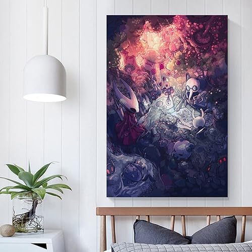 Miniatura 5 de SNKB Hollow Knight - Póster artístico en lienzo y arte para pared, diseño moderno de dormitorio familiar, 16 x 24 pulgadas (15.7 x 23.6 in)