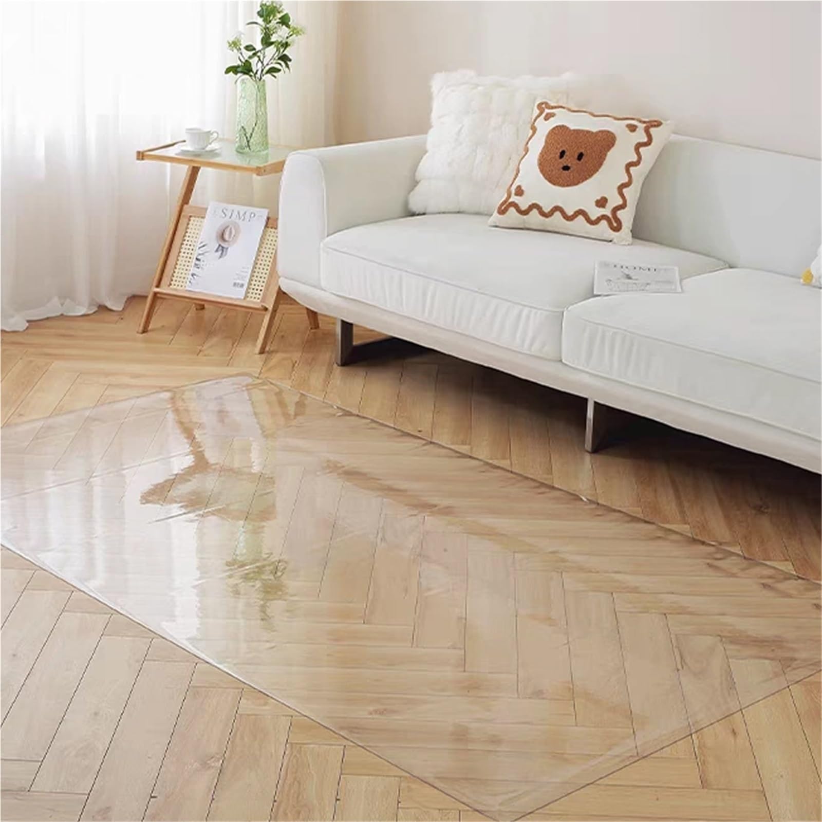 Clear Chair Mat for Hard Floors 0 04in 0 06in 0 08in Effortless Rolling Protects Floors Mats for