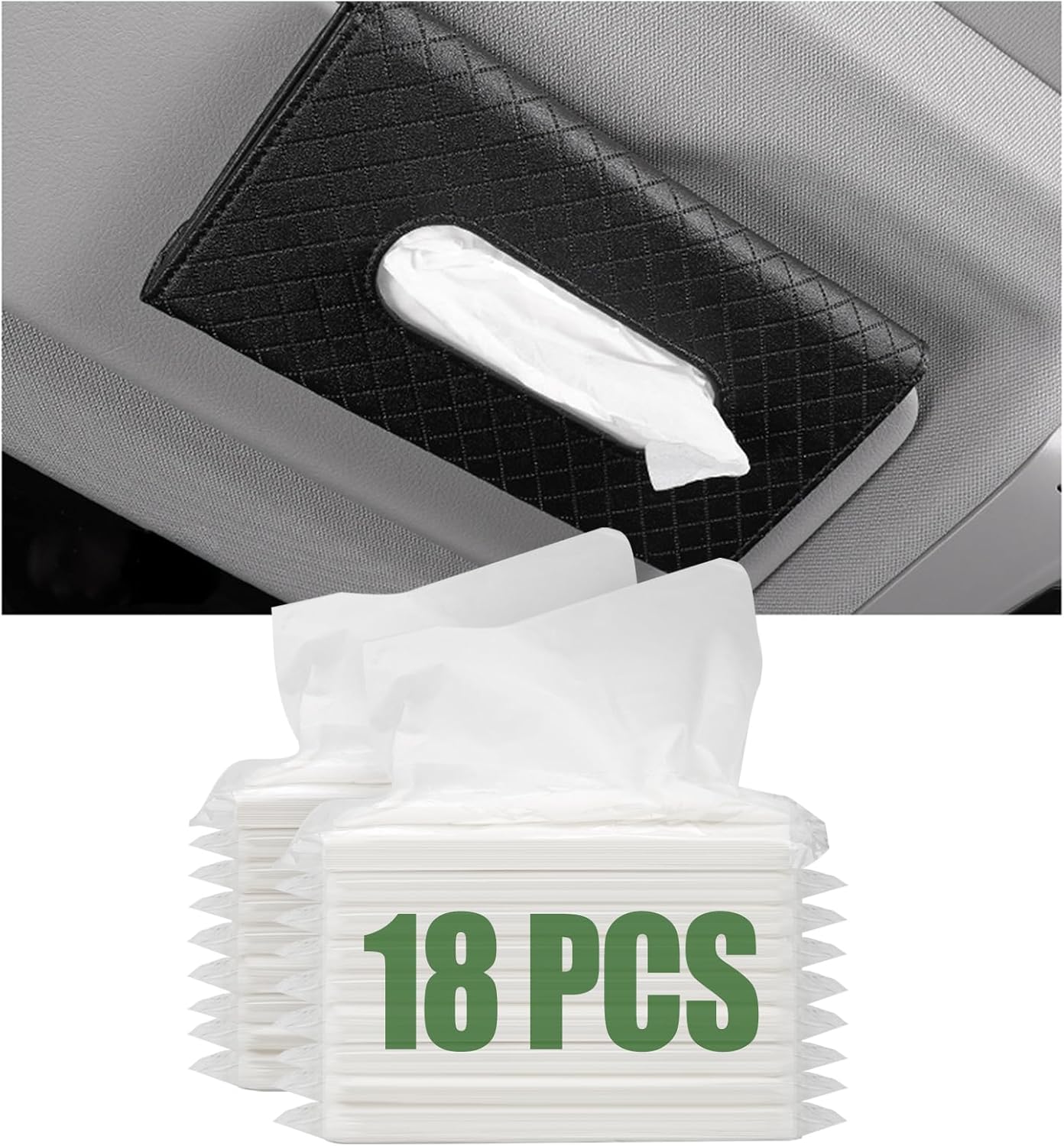 Car Tissue Refill 18 Packs Car Tissues Auto Visor Tissue