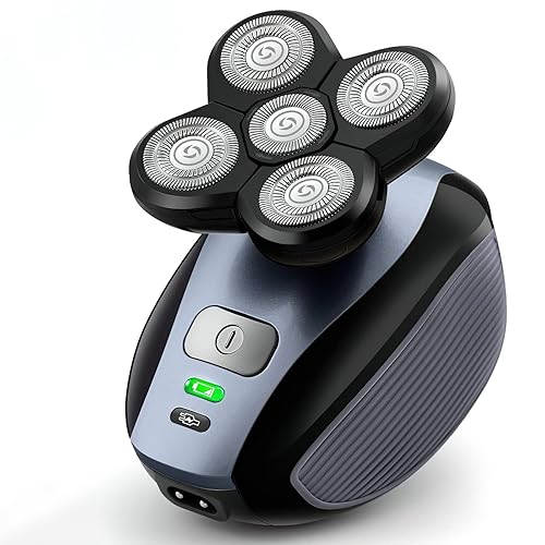 Telfun Maquinilla de afeitar eléctrica 5 en 1 para hombres, afeitadoras rotativas recargables en húmedo y seco, kit de aseo inalámbrico de 5