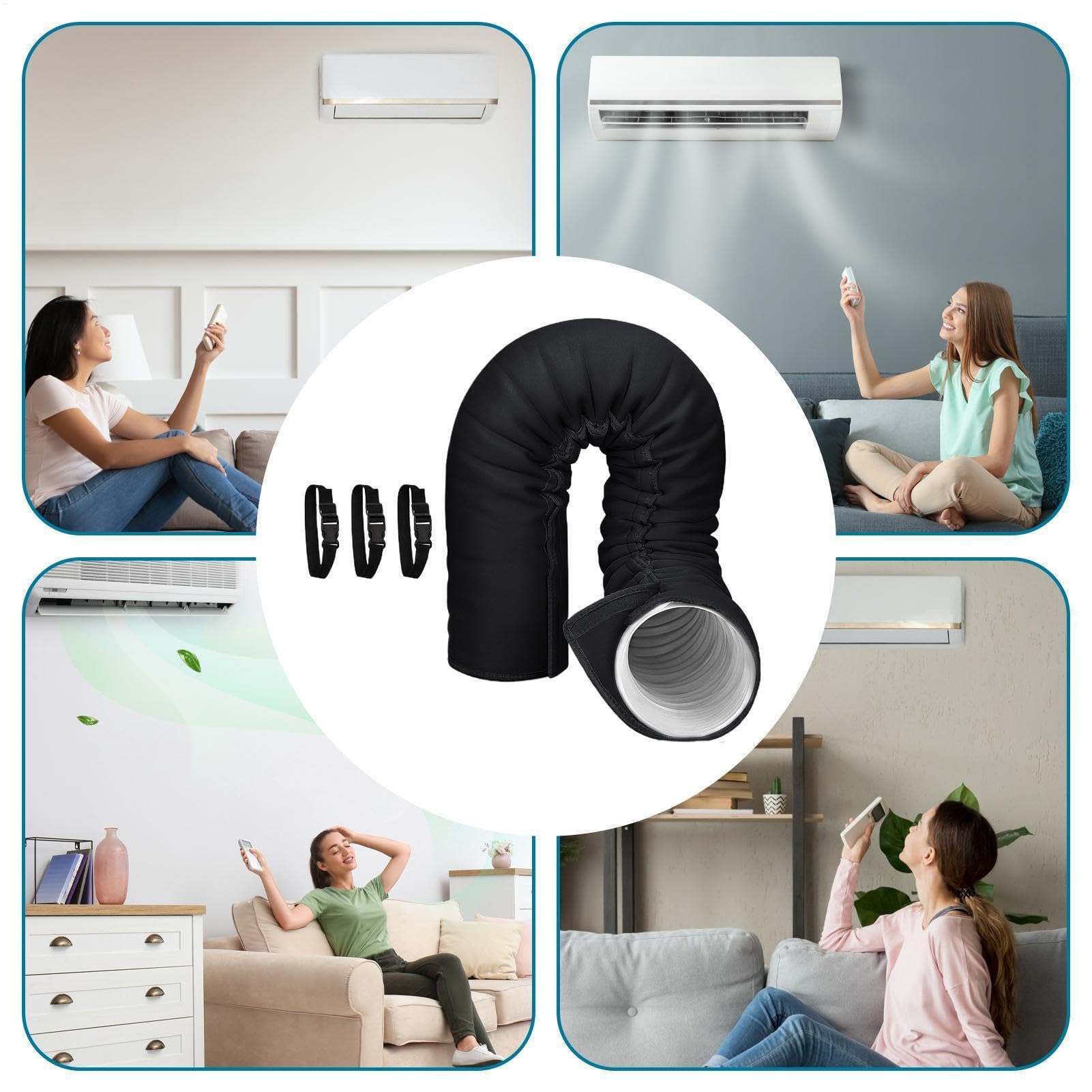 Gaine Isolante Pour Tuyau De Climatiseur,Résistant UV Et Anti-Poussière,Isolation pour tuyau d'évacuation climatiseur portable - Pour Refroidissement, Entretien, Protection Intérieure, Maison, Bureau,