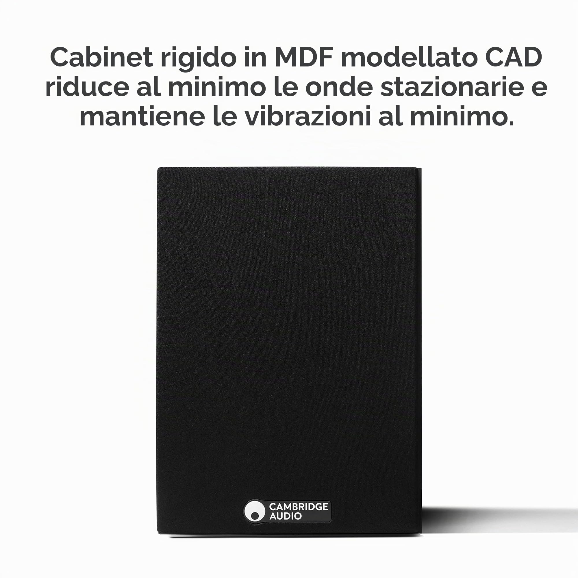 Cambridge Audio SX50 - Coppia di altoparlanti da scaffale passivi compatti cablati per impianto HiFi o Home Cinema, ottimizzati per una risposta in frequenza fluida e uniforme, colore: Nero opaco