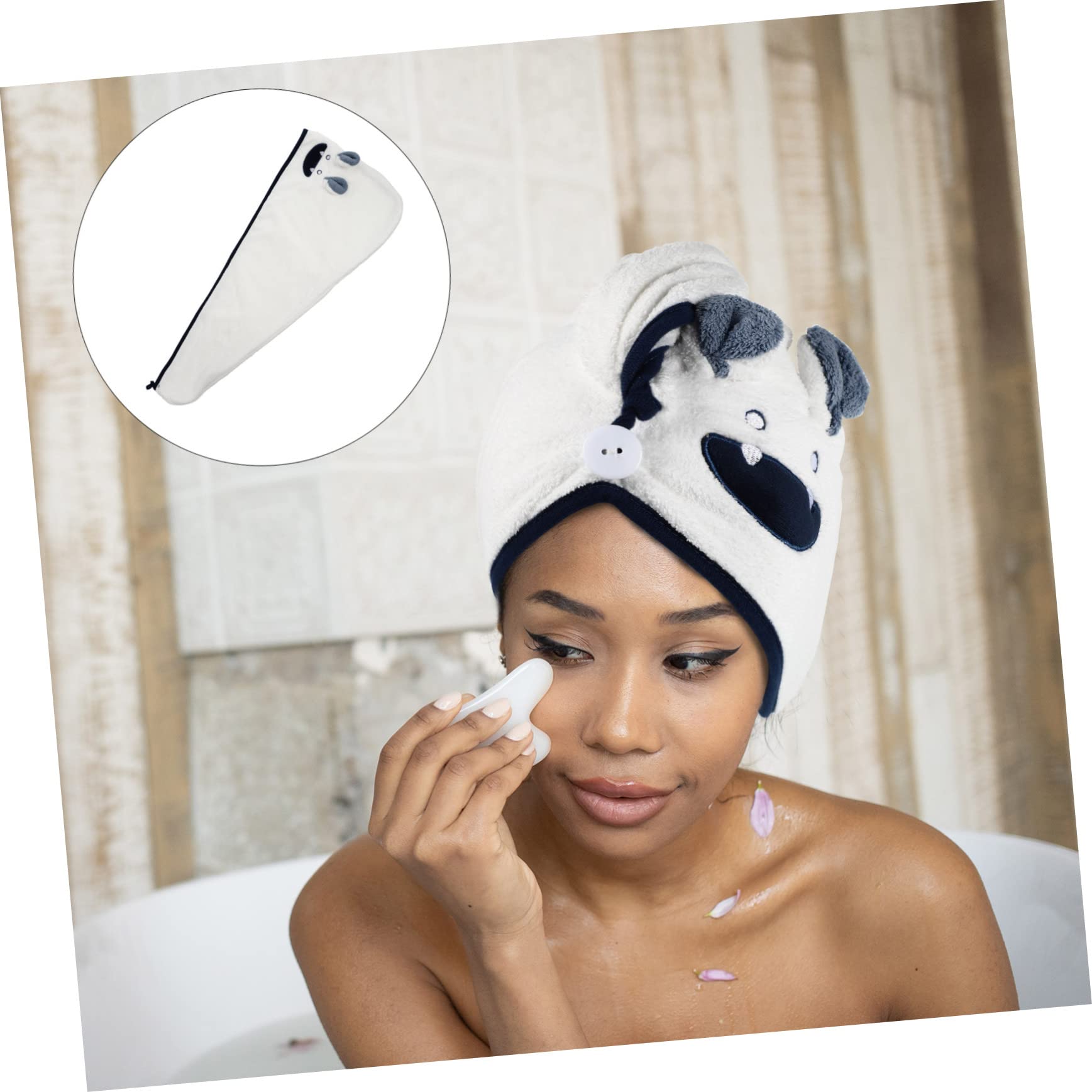 MERRYHAPY Fiber Hair Drying Cap Quick Dry Towel Hat Hair Care Absorbent Bathing Hat