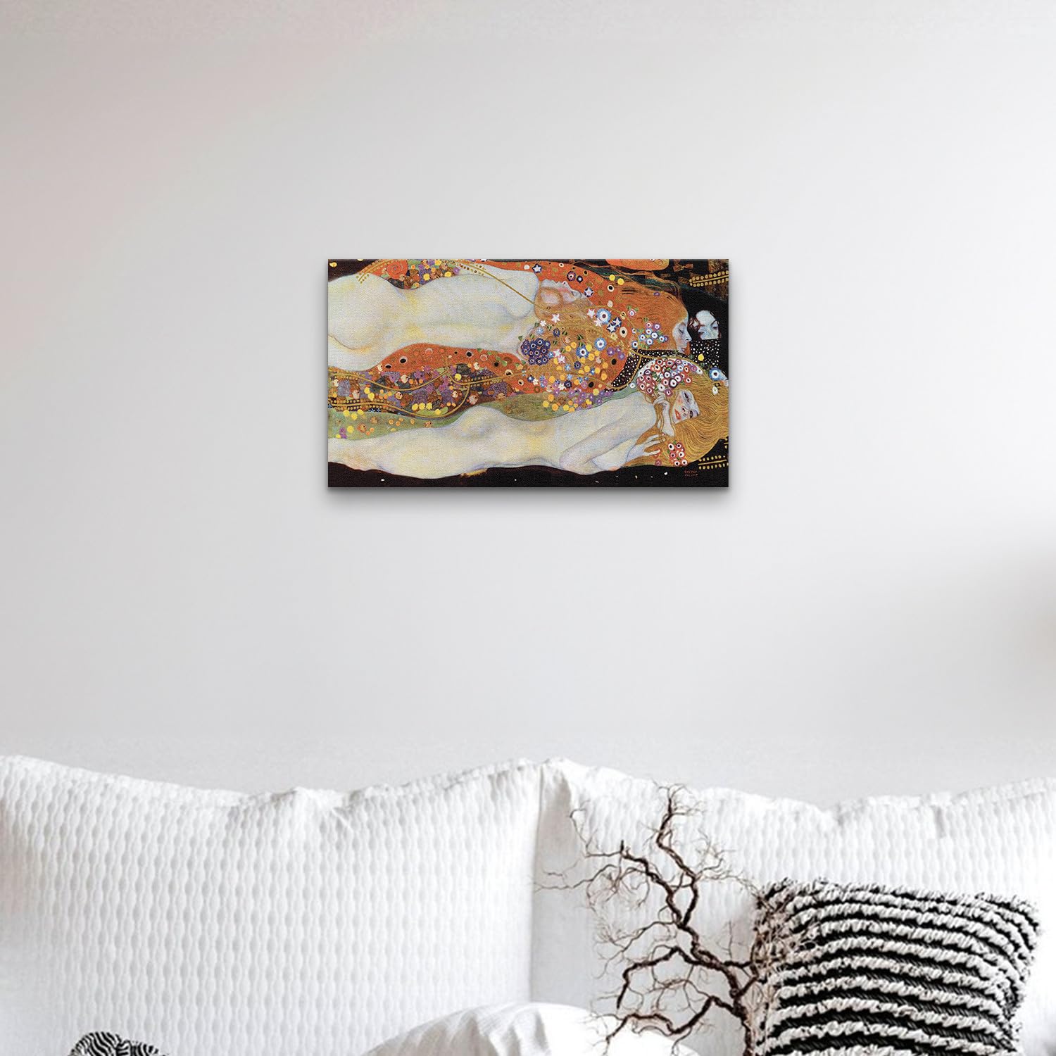 Giallobus - Quadro - Gustav Klimt - Art Klimt - Tela Standard - 70x40-06 - Bisce d'acqua - Pronto da appendere - Quadri moderni per la casa