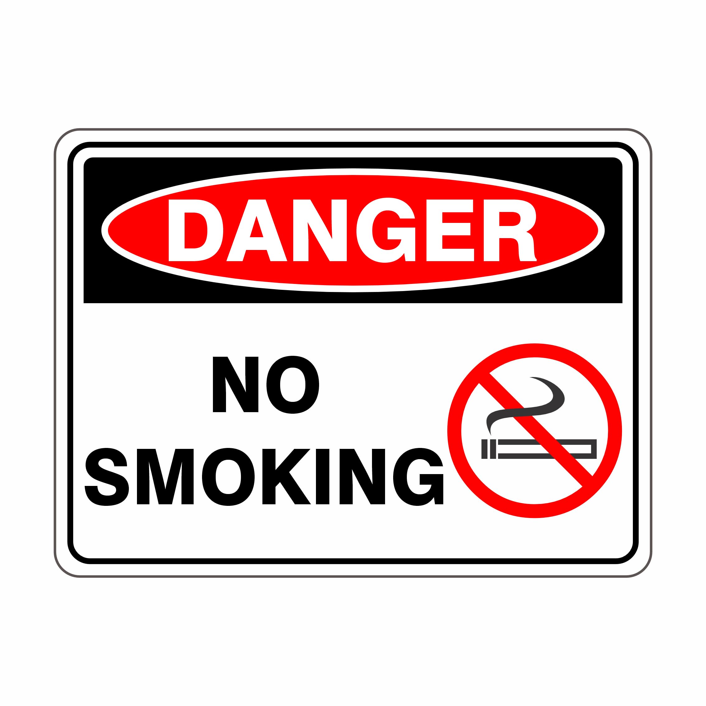No Smoking Symbol Danger Signs Metal Tin Sign 8 x 12 inch for Industrial & Commercial