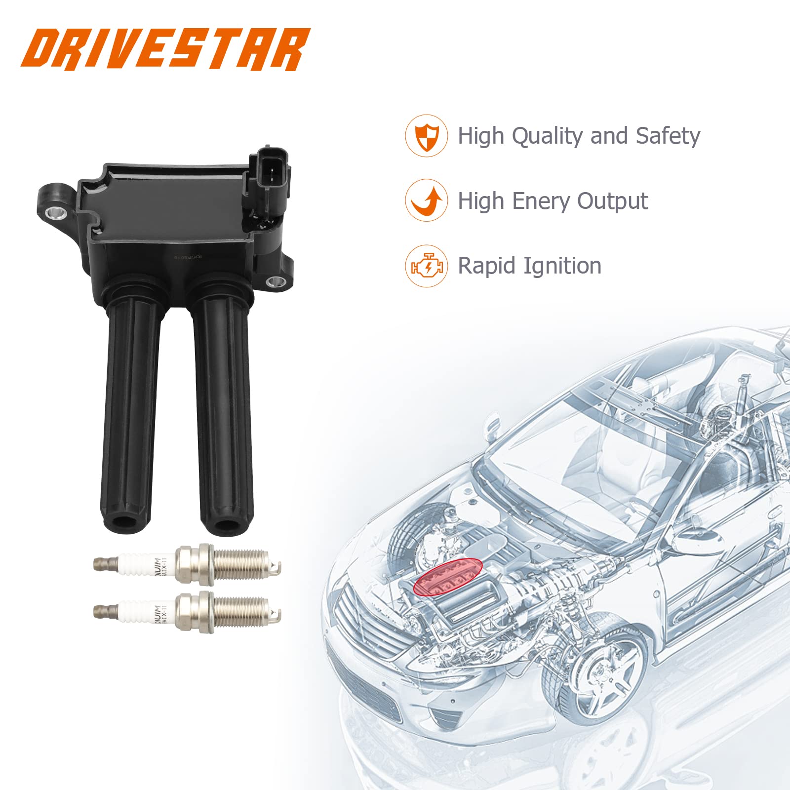 8 Ignition Coils + 16 Iridium Spark Plugs Kit For Dodge Ram 1500/2500 & Durango 5.7L V8 5 thumbnail image