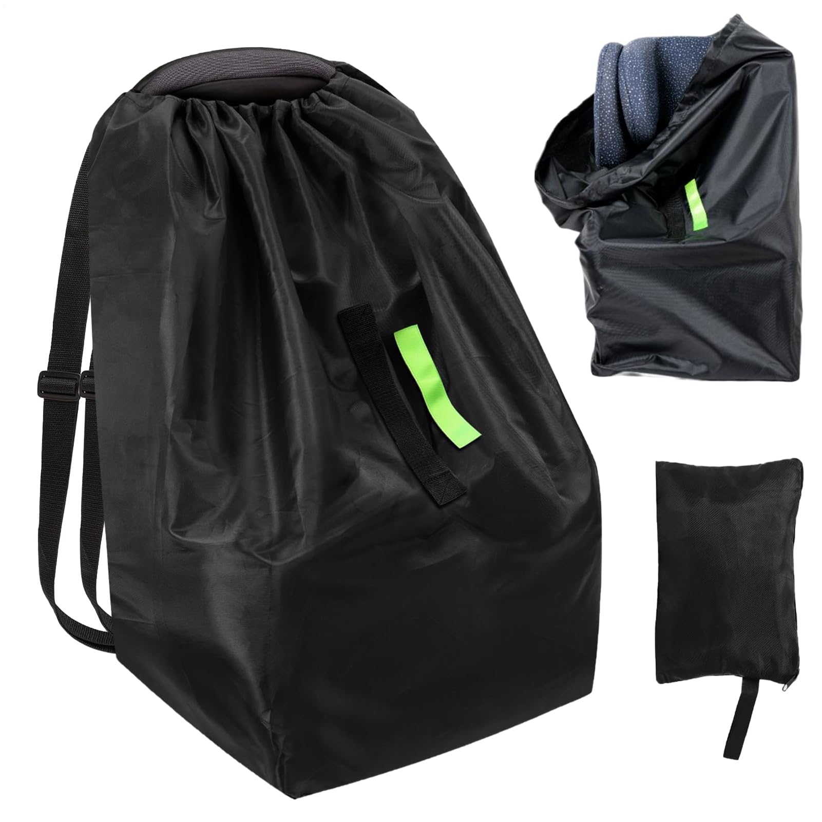 Travel Car Seat Bag - Padded Carseat Cover for Airplane | Portable Car Seat Carrier for Airport Air Travel Seat Cover with Shoulder Straps Waterproof Spacious Carrier Accessories