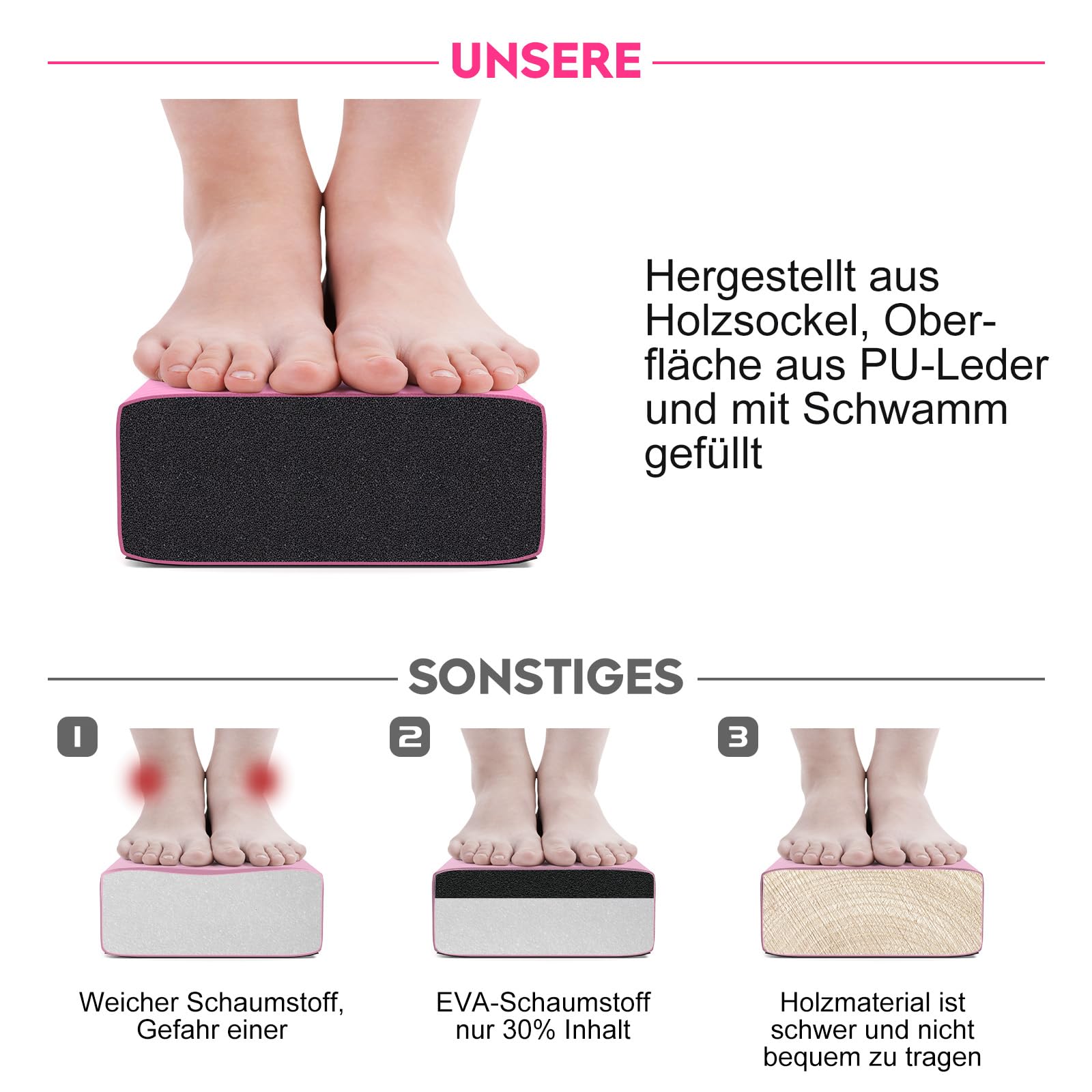 U`King Trave Pieghevole per Ginnastica, 2,1 m, 220 lbs, in Finta Pelle Scamosciata, Pieghevole, per Allenamento a casa, Palestra, Allenamento, Sport