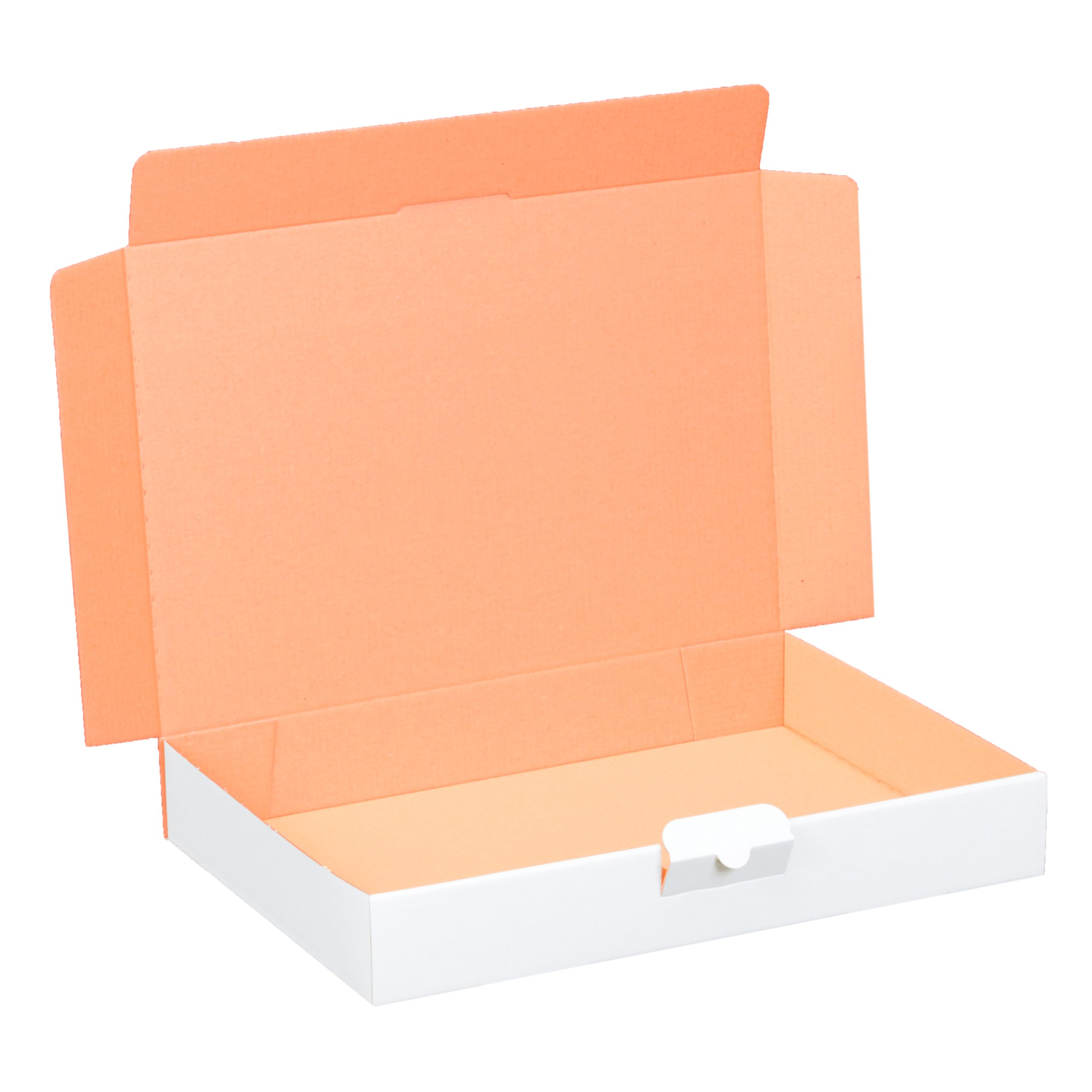 smiley pack Maxibriefkarton DIN A4 320 x 225 x 45 mm – weißer stabiler Versandkarton mit Steckverschluss, passend für DHL Maxibrief, Warensendung & Büchersendung (25 Stück)