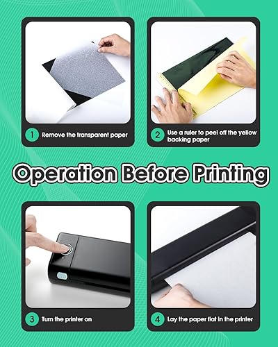 Phomemo M08F Wireless Tattoo Transfer Stencil Printer with 60 pcs Free Transfer Paper Tattoo Transfer Paper - Tattoo Printer Kit for Tattoo Artists & Tattoo Beginners