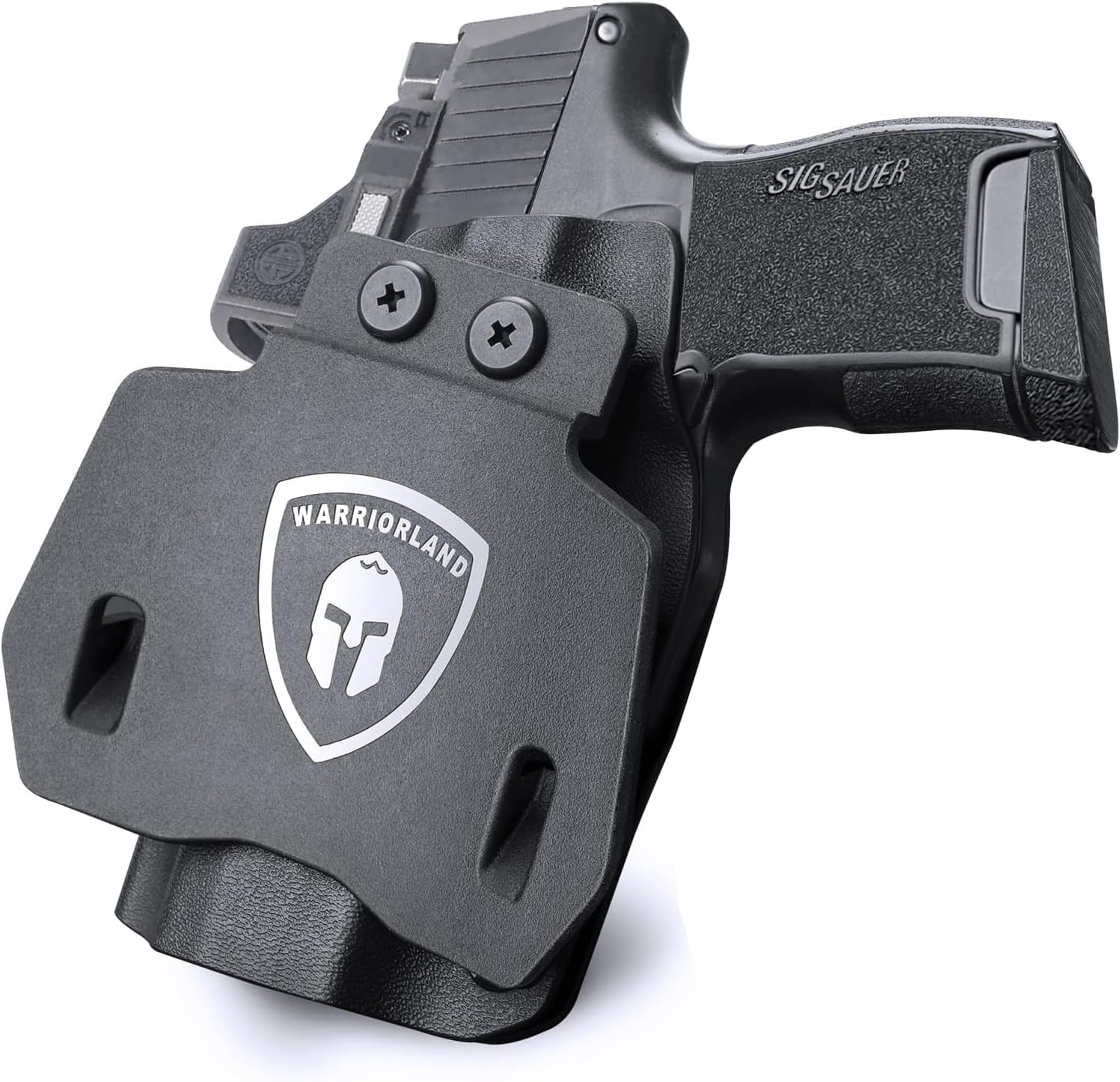 WARRIORLAND OWB Kydex Holster with Optic Cut, Select Fit for Glock 17/19/19X/ 43/43X MOS, No Rail 1911, Hellcat/Hellcat Pro, Taurus G2C/G3C, Shield Plus/EZ, P320/P365/P226 &More, 1.75" Paddle Holster