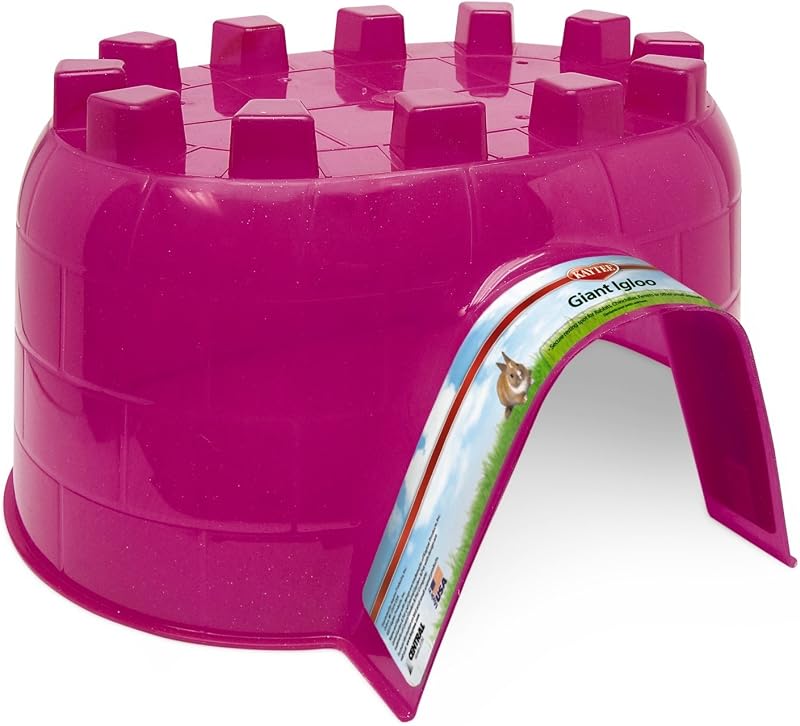 Escondite de hábitat de iglú para hámster, jerbo, rata y gigante | Acogedor escondite de hámster. Casa de hámster translúcida. Escondite para ratas, plástico fácil de limpiar, rejillas de ventilación.