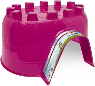 Escondite de hábitat de iglú para hámster, jerbo, rata y gigante | Acogedor escondite de hámster. Casa de hámster translúcida. Escondite para ratas, plástico fácil de limpiar, rejillas de ventilación.