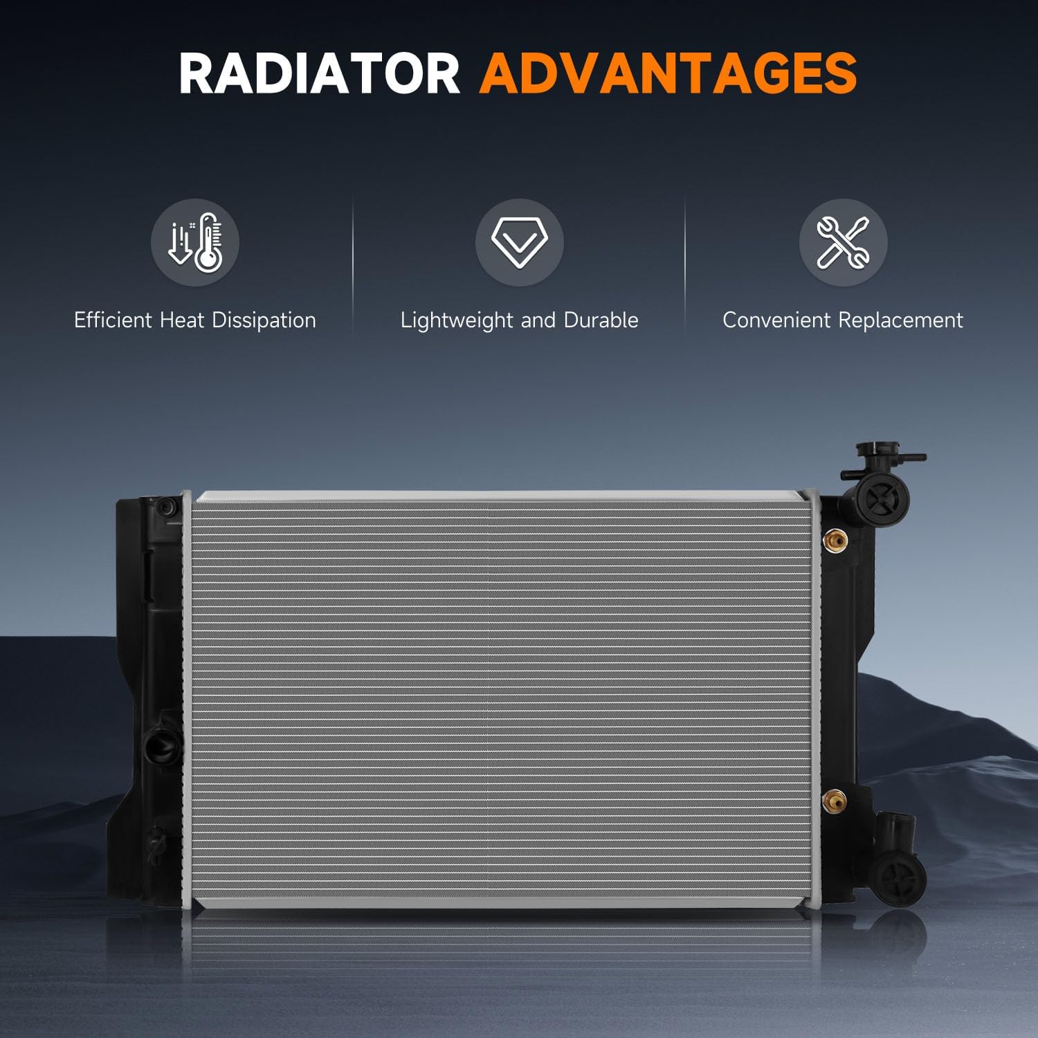 OCPTY 13106 Aluminum Radiator Compatible with 2009-2017 for Toyota Corolla 1.8L 2009-2012 for Toyota Corolla 2.4L 2009-2014 for Toyota Matrix 1.8L Replace# 13106,13153,13239 Engine Coolant Radiator